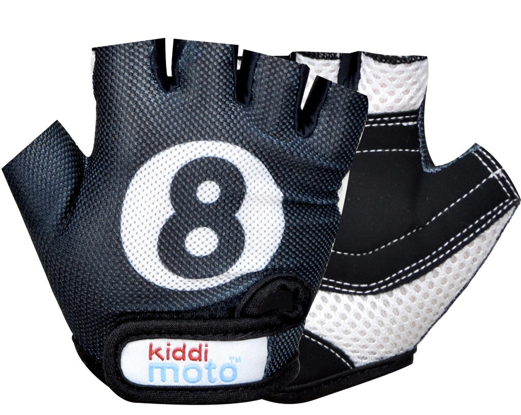 8 Ball Half Finger Kids Cycling Gloves