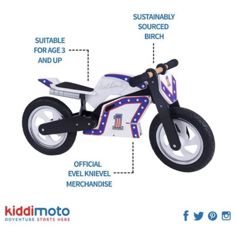 Evel Knievel Balance Bike - OFFICIAL signature and colours