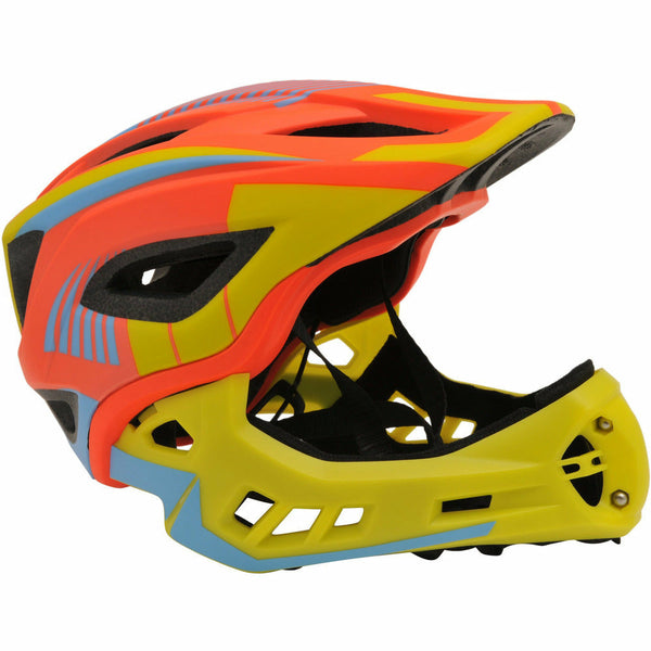 IKON Full Face Kids Bike Helmet Orange Yellow