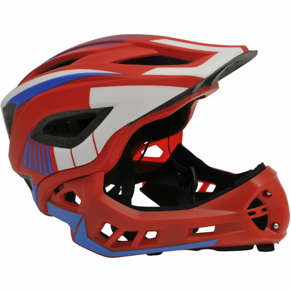 Kiddimoto IKON Full Face Helmet - Red/Blue